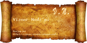 Vizner Noémi névjegykártya